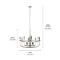 Capitol Hill 30.75" 12 Light Chandelier Brushed Nickel люстра 52305NI Kichler — фото 8