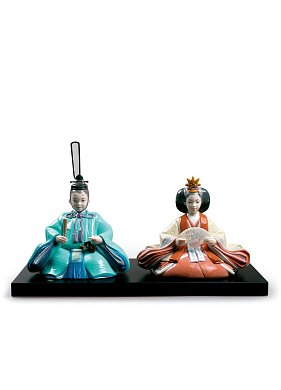 Фарфоровая статуэтка императора и императрицы хина Hinamatsuri Festival Lladro 01009292