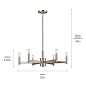 Erzo 6 Light Chandelier Satin Nickel люстра 43859SN Kichler — фото 5