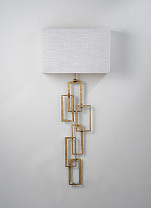 White Gold shown with 16 Large Salperton Open Back Rectangle in Natural Linen with cream card lining