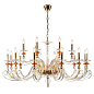 Люстра Crystal Lux CATARINA SP12+6 V2 GOLD/TRANSPARENT-COGNAC — фото 1