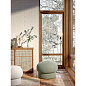 2832-6000 Uno Design House Stockholm Круглый пуф увеличенного размера в зелёной ткани — фото 1