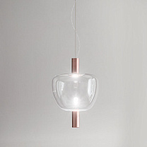 RIFLESSO SUSPENSION 3 CRYSTAL ПРОЗРАЧНЫЙ МАТОВЫЙ МЕДНЫЙ 2 L3310 CE