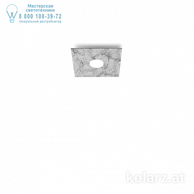Kolarz SQUARE A1337.11.1.VinAg потолочный светильник белый серебро длина 25cm ширина 25cm высота 3.5cm 1 лампа gx53