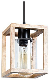 A7025SP-1BK Arte Lamp Dublin подвесной светильник в деревянной раме с металлическим плафоном