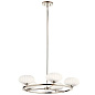 Pim 40" 5 Light Round Chandelier with Satin Etched Cased Opal Glass Polished Nickel люстра 52223PN Kichler — фото 1