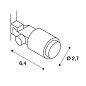 186042 SLV MINI ALU TRACK/GLU-TRAX, POWER-LED SPOT светильник 1W, 3000К, серебристый