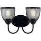 Voclain 16" 2 Light Vanity Light with Mesh Shade Black настенный светильник 55042BK Kichler — фото 2