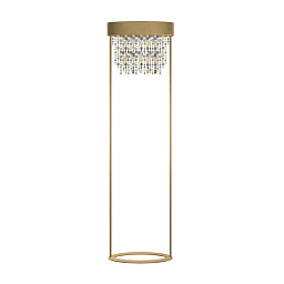 OLA/STL2/LED/F01 Masiero Ola торшер золотистого цвета с прозрачными декоративными элементами