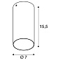 1006439 SLV ASTO TUBE DL cylindrical 1x10W black потолочный накладной светильник — фото 1