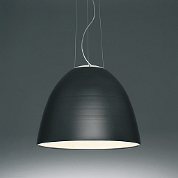 A242900 Artemide Nur подвесной светильник с алюминиевым плафоном цилиндрической формы серого оттенка