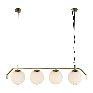 C81634O ACB Maui 4L SP люстра на 4 лампы Opaline / Gold matt