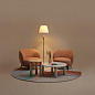 09400RR Kartell Angelo Stone PT торшер с диммером медь — фото 7