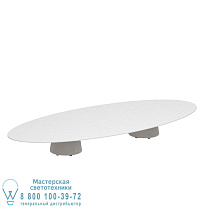СТОЛ CONIX ELLIPSE 320X140 СМ НИЗКИЕ НОЖКИ ДЛЯ ЗАЛОВ БЕТОН ЦЕМЕНТ СЕРЫЙ - СТОЛЕШНИЦА КЕРАМИКА БЕЛАЯ Royal Botania
