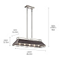 Grendel 5 Light Linear Chandelier Classic Pewter люстра 52037CLP Kichler — фото 6