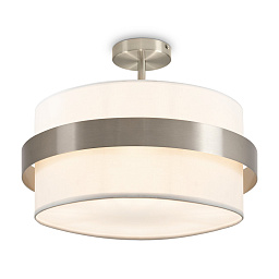 FR5367CL-03N Freya Bride потолочный светильник с матовым дисковым плафоном и акцентным никелевым кольцом