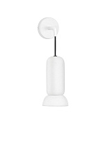 Sandy White Ceramic Shade & Sandy White Steel Base LED GU10 1x10Watt 100-240Volt IP20 Bulb Excluded D:11 W:15 H:36 cm