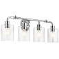 Gunnison 33.75" 4 Light Vanity Light Chrome настенный светильник 45667CH Kichler — фото 1