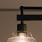 Eastmont 5 Light Linear Chandelier Black  and Walnut Wood люстра 52404BK Kichler — фото 6