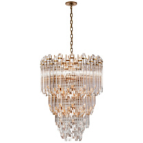 Adele Three-Tier Waterfall Chandelier полированная старая латунь с прозрачным акрилом