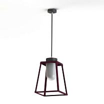 Lampiok 2 N° 2; Frosted glass E27 52W; Wine red
