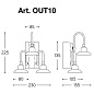 OUT10.O FIAT Aldo Bernardi настенный накладной светильник