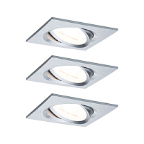 Downlight Nova 3-piece set Swivelling angular 84x84mm