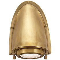 Grant Small Sconce натуральная латунь с промышленным призматическим стеклом