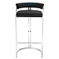 111660 Bar Stool Dante polished ss black velvet Eichholtz