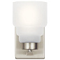 Vionnet 8.5" 1 Light Wall Sconce with Satin Etched Glass Brushed Nickel настенный светильник 55010NI Kichler — фото 4