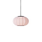 KWO45 PI LED Knit-Wit Made By Hand Подвесной светильник с овальным абажуром розового цвета с LED — фото 1