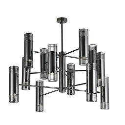 Люстра на штанге Favourite Farol 4481-24P — большая люстра на штанге с 12 плафонами и 24 лампами GU10