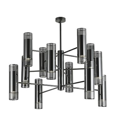 Люстра на штанге Favourite Farol 4481-24P — большая люстра на штанге с 12 плафонами и 24 лампами GU10
