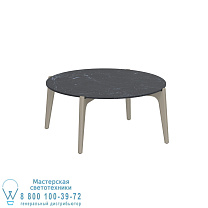 СТОЛИК ДЛЯ ЧАЯ Ø 75 СМ H40 ПЕСОЧНАЯ КЕРАМИКА NERO MARQUINA Royal Botania