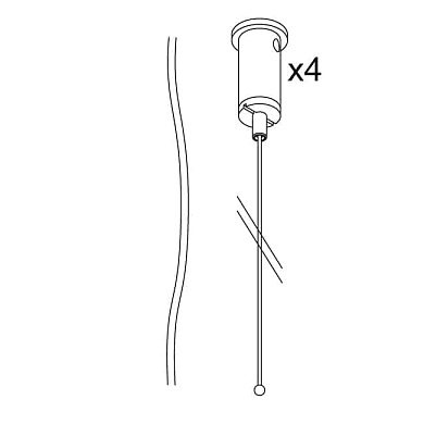 SUSPENSION SET 28 3x0,75 3m Delta Light комплектующие светильника