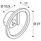 1007916 SLV Q-RING WL Sensor black настенный светильник — фото 7