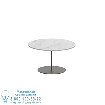 СТОЛИК BUTLER Ø60CM H35CM БРОНЗО-КЕРАМИЧЕСКИЙ BIANCO STATUARIO Royal Botania