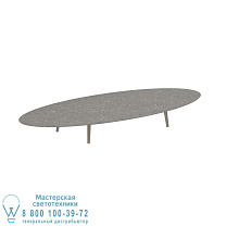STYLETTO НИЗКИЙ СТОЛ ДЛЯ ГОСТИНОЙ 320X140CM АЛЮМИНИЕВЫЕ НОЖКИ С ПЕСОЧНОЙ КЕРАМИЧЕСКОЙ СТОЛЕШНИЦЕЙ CEPPO DOLOMITICA Royal Botania