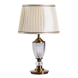 A1550LT-1PB Arte Lamp RADISON настольная лампа с тканевым абажуром и стеклянной основой