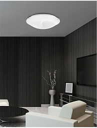 605802 Nova Luce Giorno двухламповый потолочный светильник с матовым плафоном круглой формы