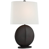Mariza Medium Table Lamp угольно-черный с льняным абажуром