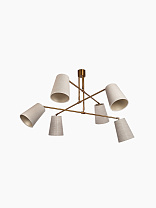 Люстра Heathfield Andromeda Shade — Антикварная латунь; Элемент корпуса, подкладка цвета просекко