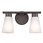Stamos 14" 2 Light Vanity Light Olde Bronze настенный светильник 55120OZ Kichler — фото 5
