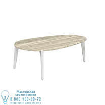 СТОЛИК ДЛЯ ЧАЯ 100X60CM БЕЛЫЙ КЕРАМИЧЕСКИЙ ТРАВЕРТИН Royal Botania