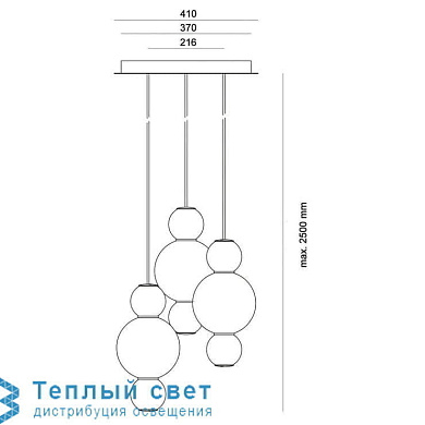 PEARLS CHANDELIER 3 подвесной светильник Formagenda 310-M3