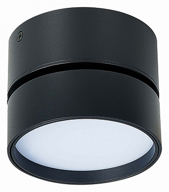 потолочный светильник с черным корпусом и белым рассеивателем, повышенная яркость