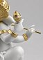 Фарфоровая статуэтка Ганеши с флейтой Bansuri Ganesha Lladro, золотой люстр 01009277 — фото 5