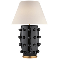 Linden Table Lamp черный с льняным абажуром
