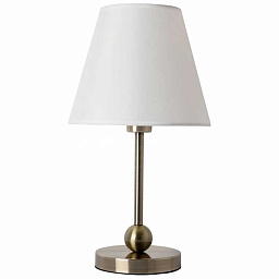 A2581LT-1AB Arte Lamp Elba настольная лампа с тканевым абажуром и металлическим основанием
