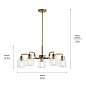 Aivian 30" 5 Light Chandelier with Clear Glass Weathered Brass люстра 52398WBR Kichler — фото 3